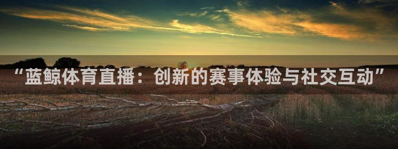“蓝鲸体育直播：创新的赛事体验与社交互动”